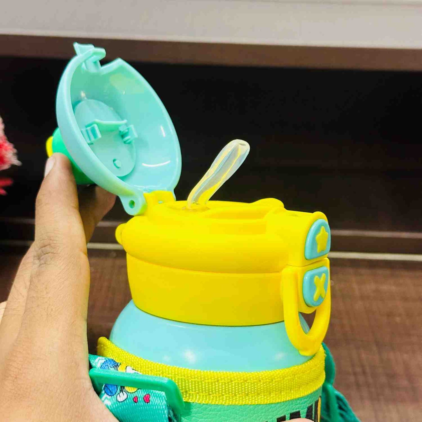 500ml Insulated kids sipper bottle dual sip style with starw