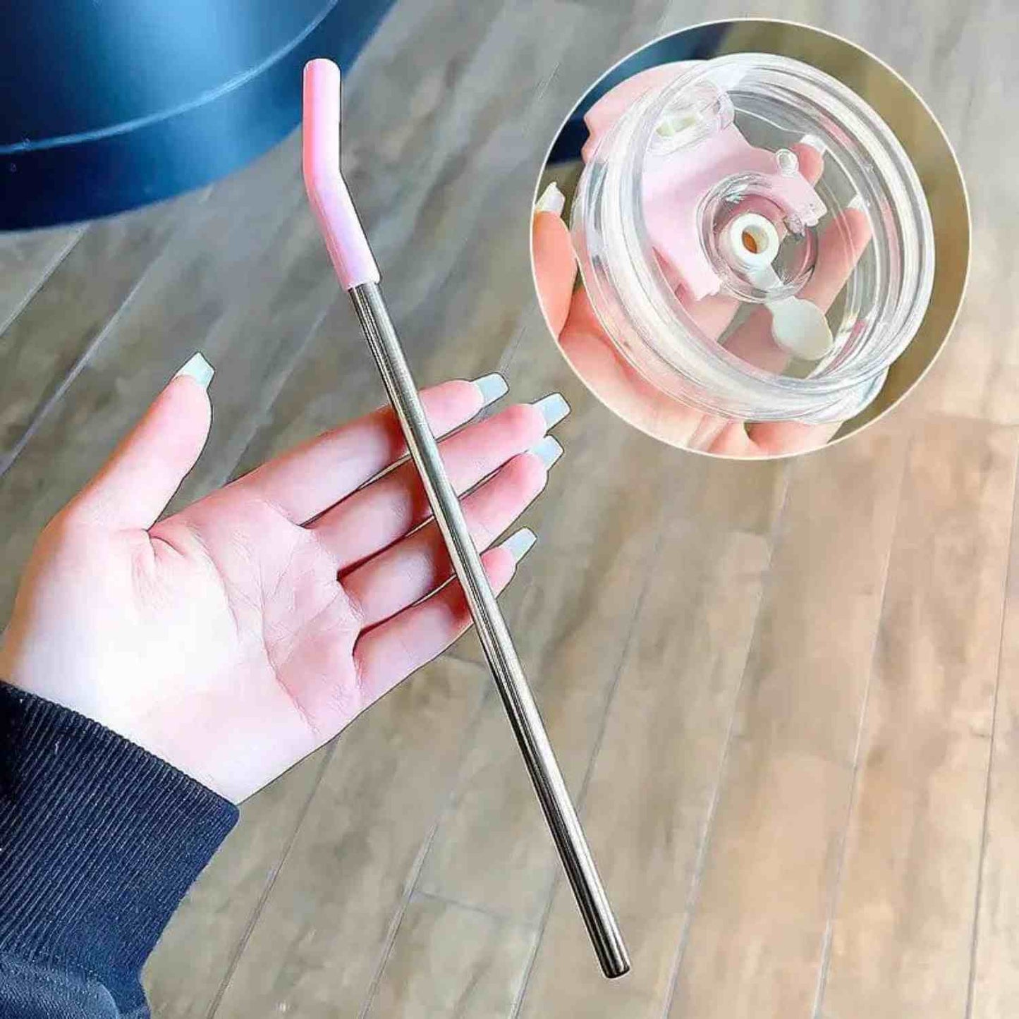 stainless steel insulated tumblers with straw and lid