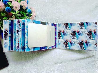 Handmade Frozen-Themed Scrapbook Photo Album with Shaker Cover
