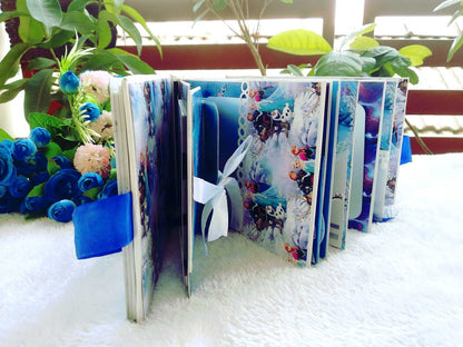 Handmade Frozen-Themed Scrapbook Photo Album with Shaker Cover