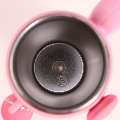 Interior view of pink Capy Bara insulated tumbler showing food-grade SUS 316 stainless steel