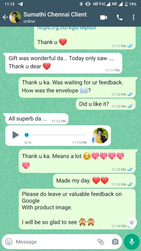 Chennai customer testimonial