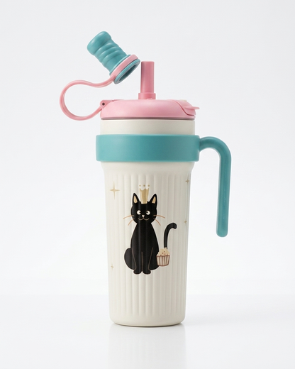 750ml Insulated Stainless Steel Tumbler with Straw | Twilight