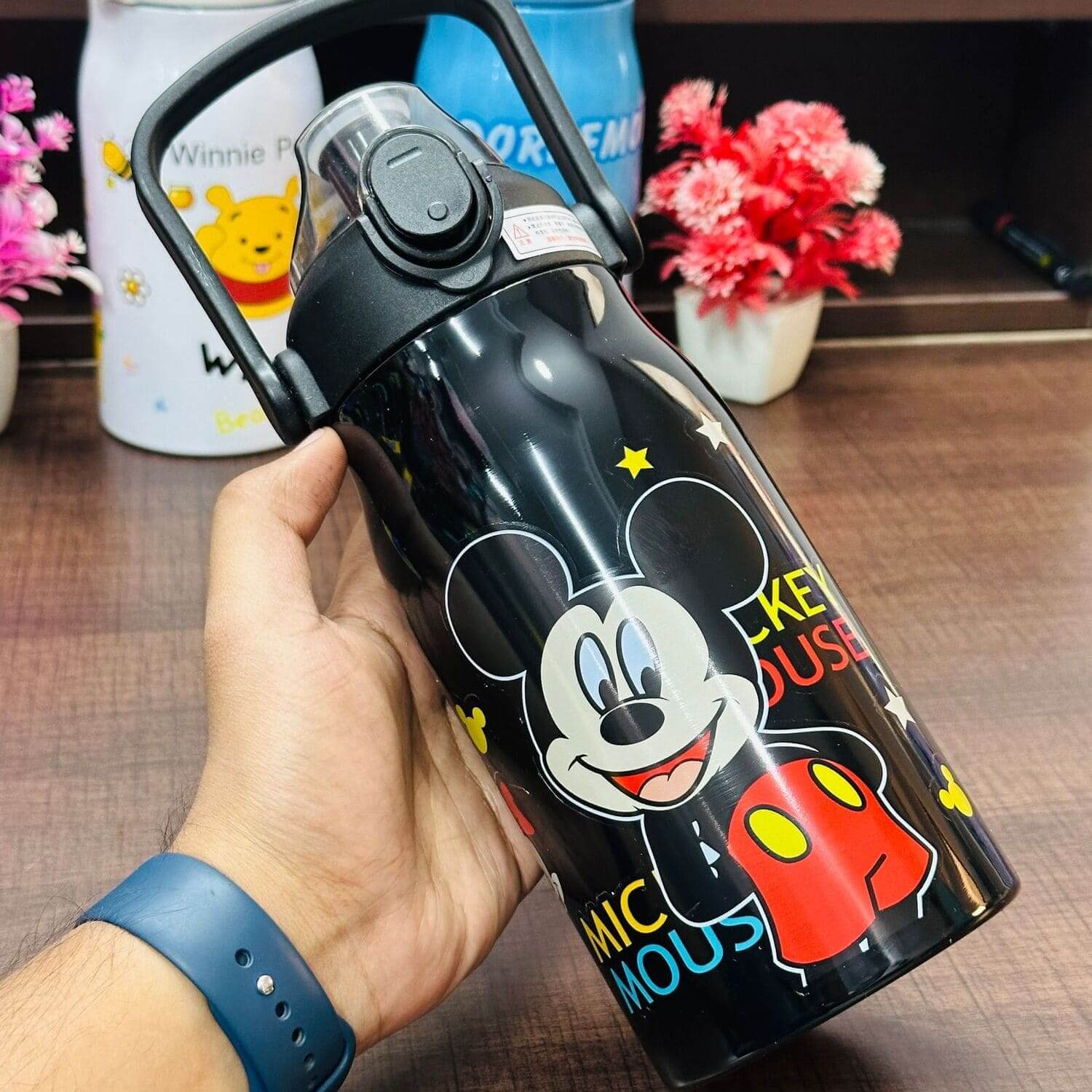 black mickey mouse bottle 1200ml