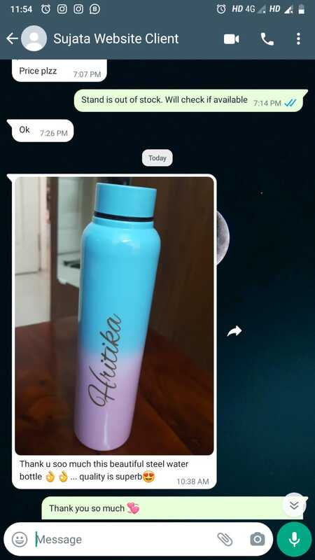 personalised shaded water bottle with name customer review for quality