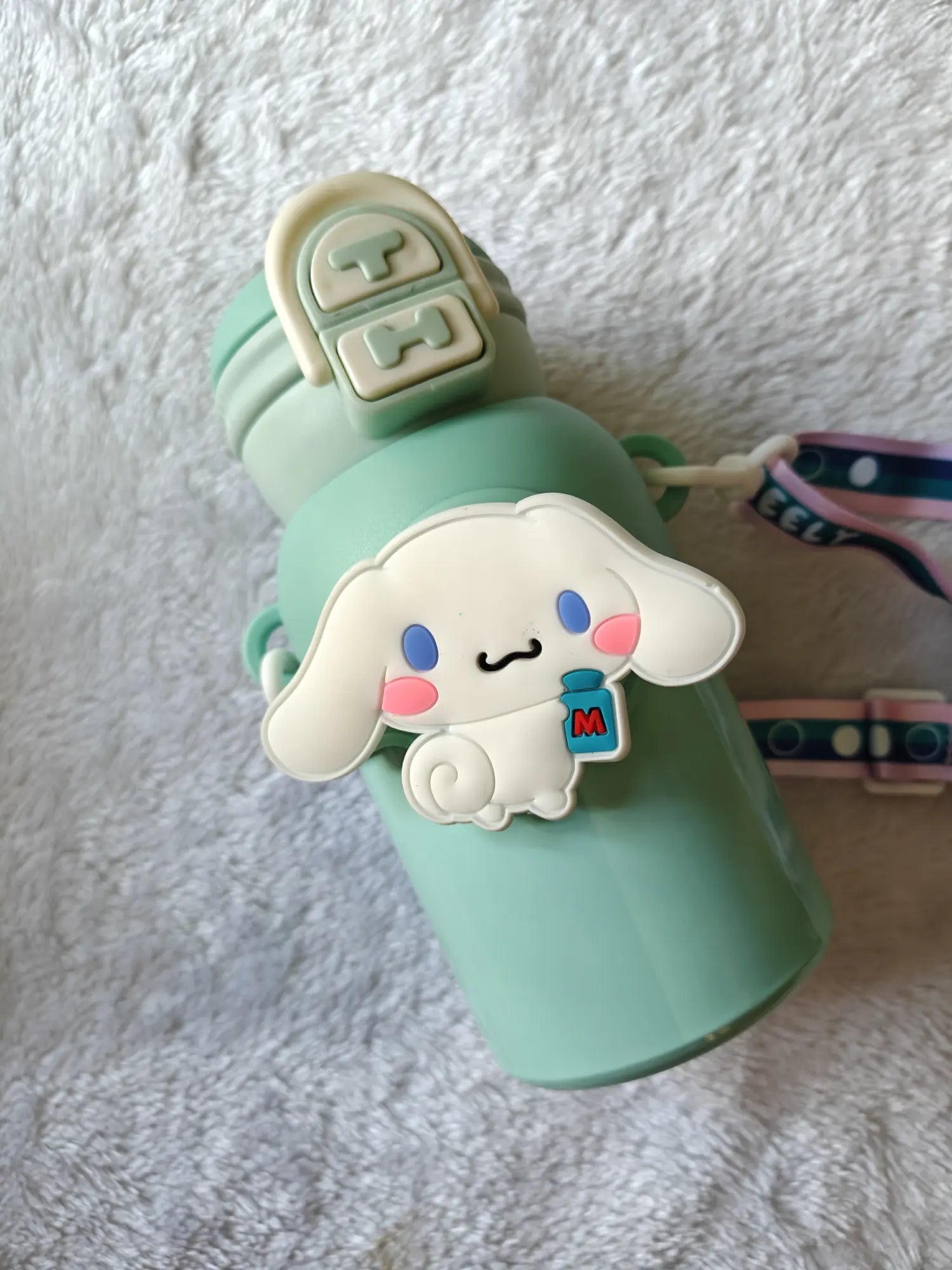 saniro kids insulated water bottle turquoise color