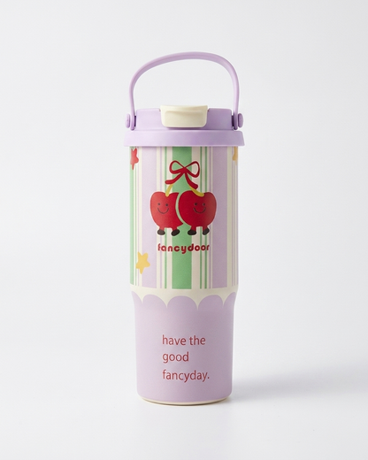 Trendy Pastel Cartoon Insulated Travel Tumbler – 700ml