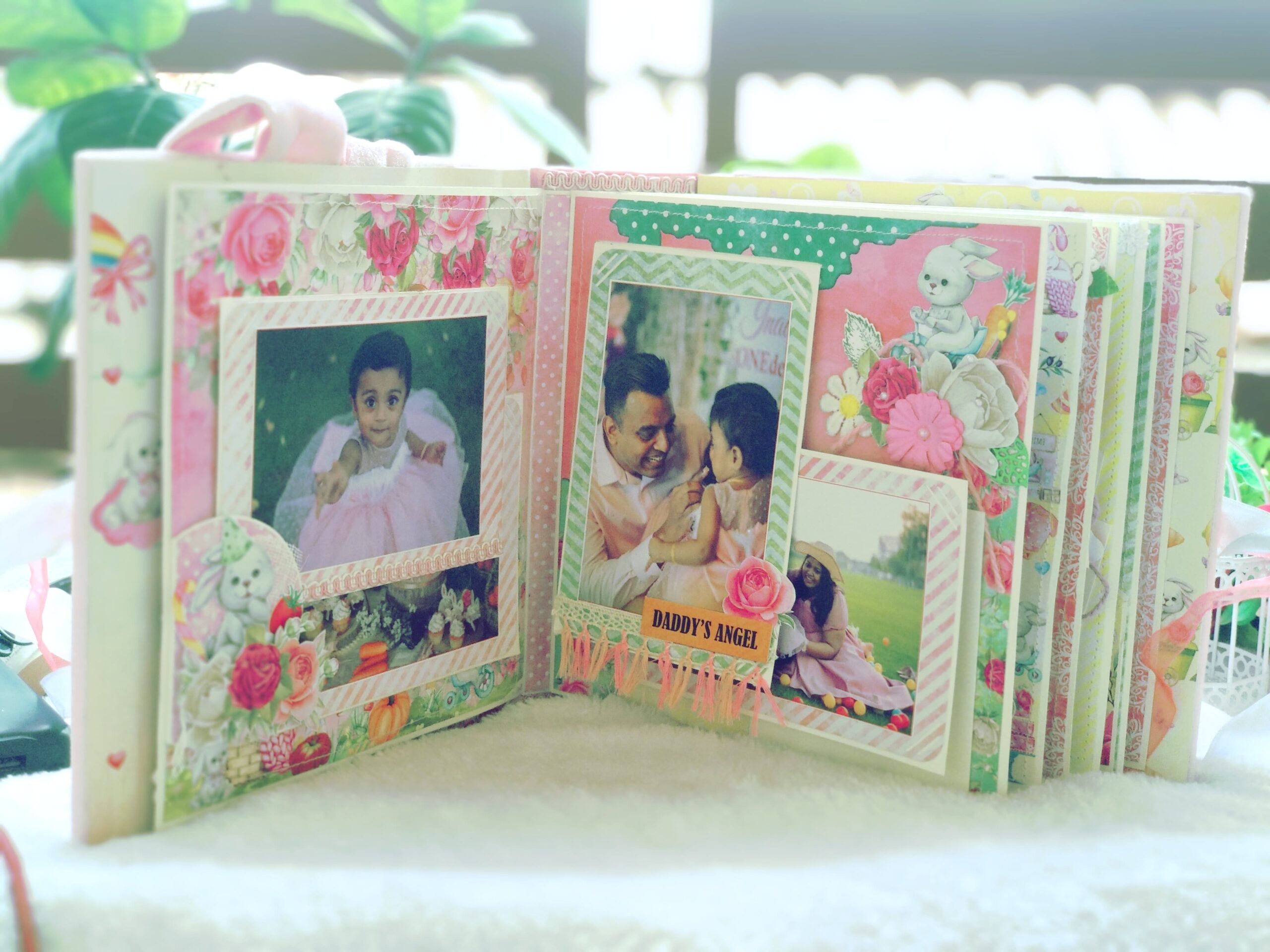 everlasting memories | personalized scrapbook for baby girl | bunny theme