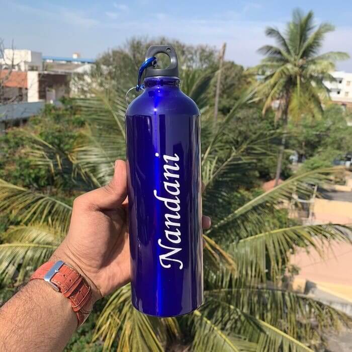 aluminium personalized name water bottle