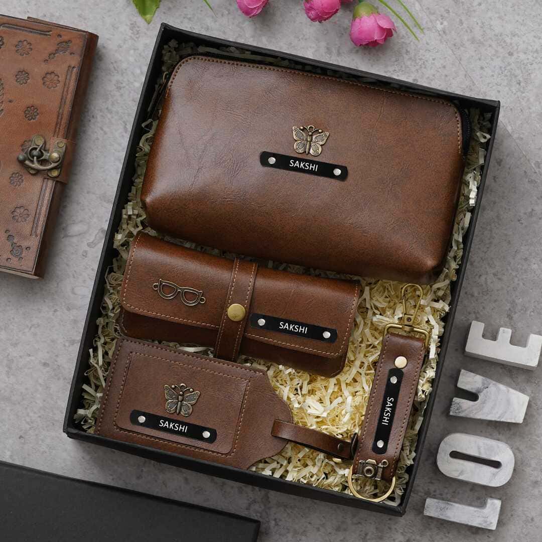 tan brown gift set for wife