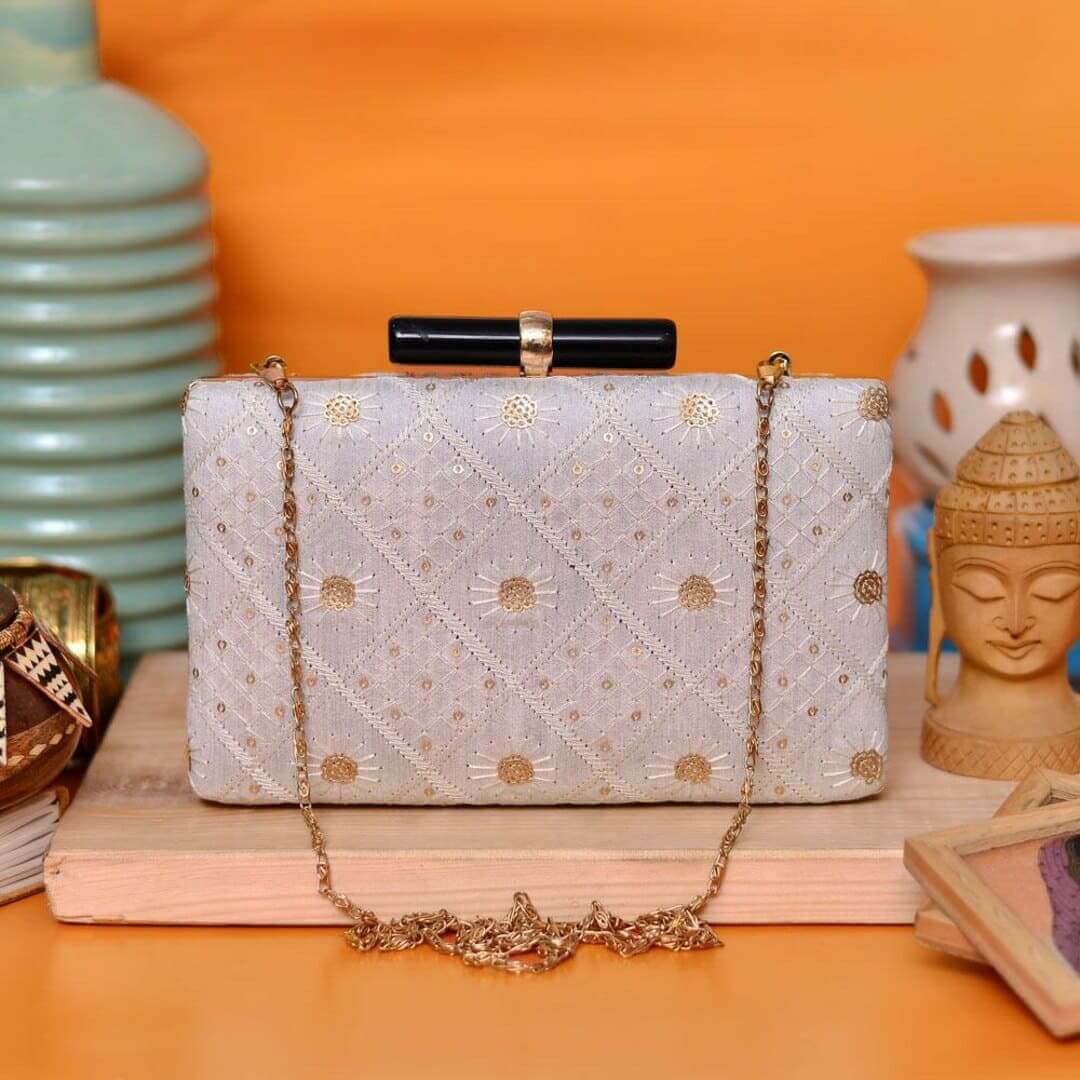 White Party Clutch For Girls